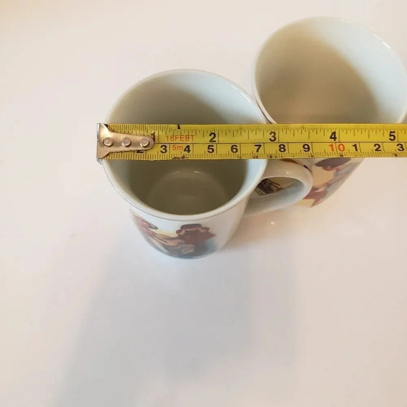 Vintage Norman Rockwell set of  2 Coffee Cups. - Picture 11 of 12